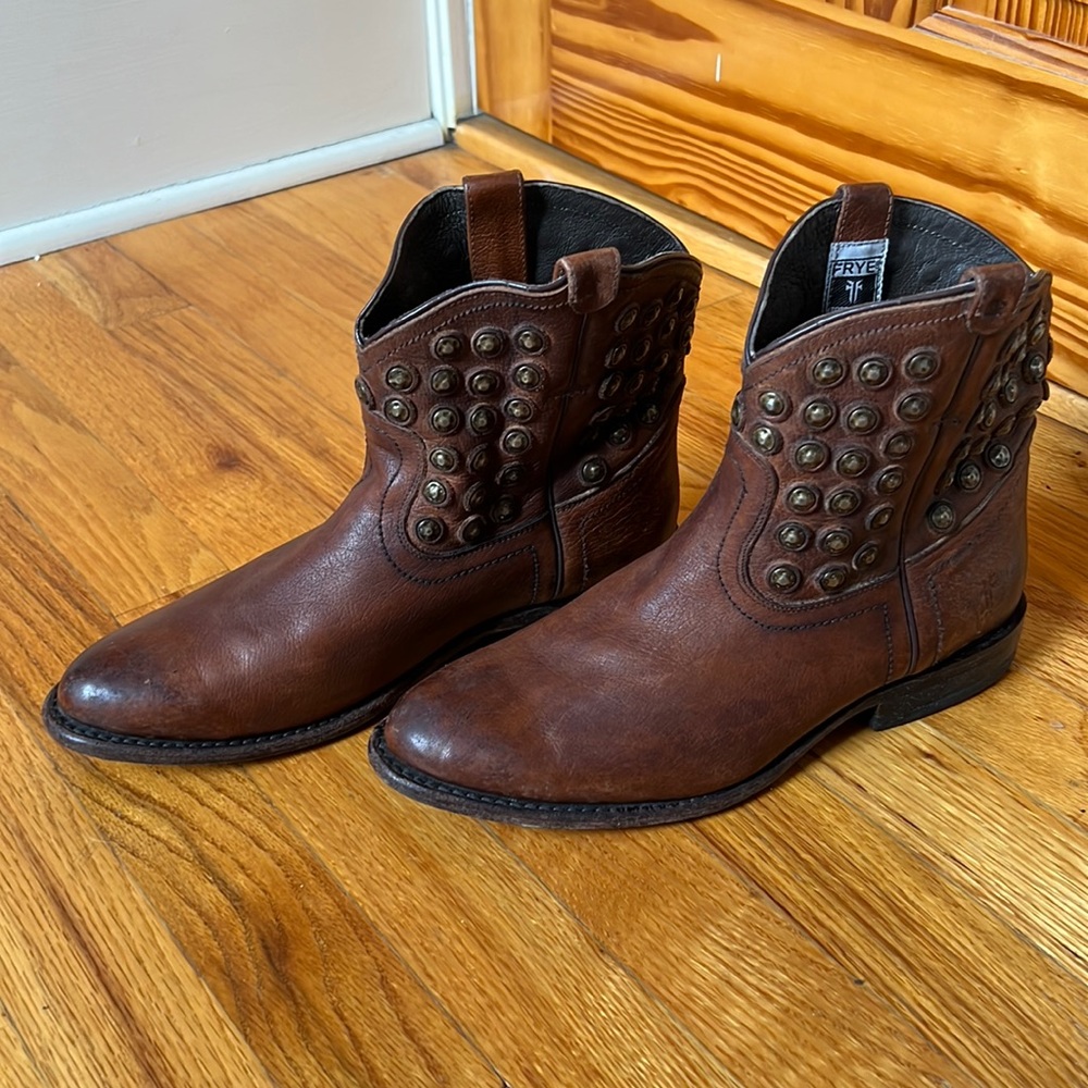 Frye studded ankle boots